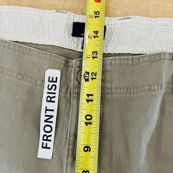 George Men's Cargo Shorts At the Knee Size 46 Flat Front Inseam 9.5" Tan Stretch - Picture 10 of 11